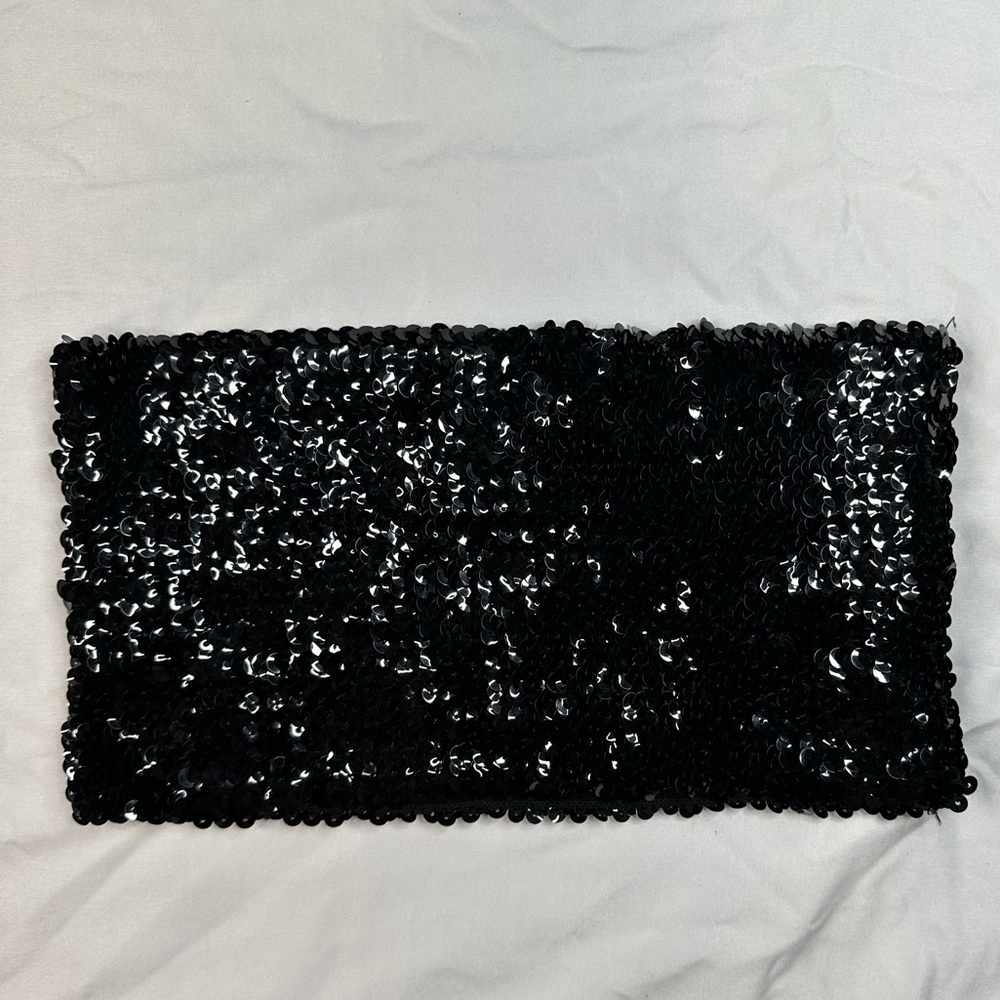 Windsor Sequence Black Crop Camisole